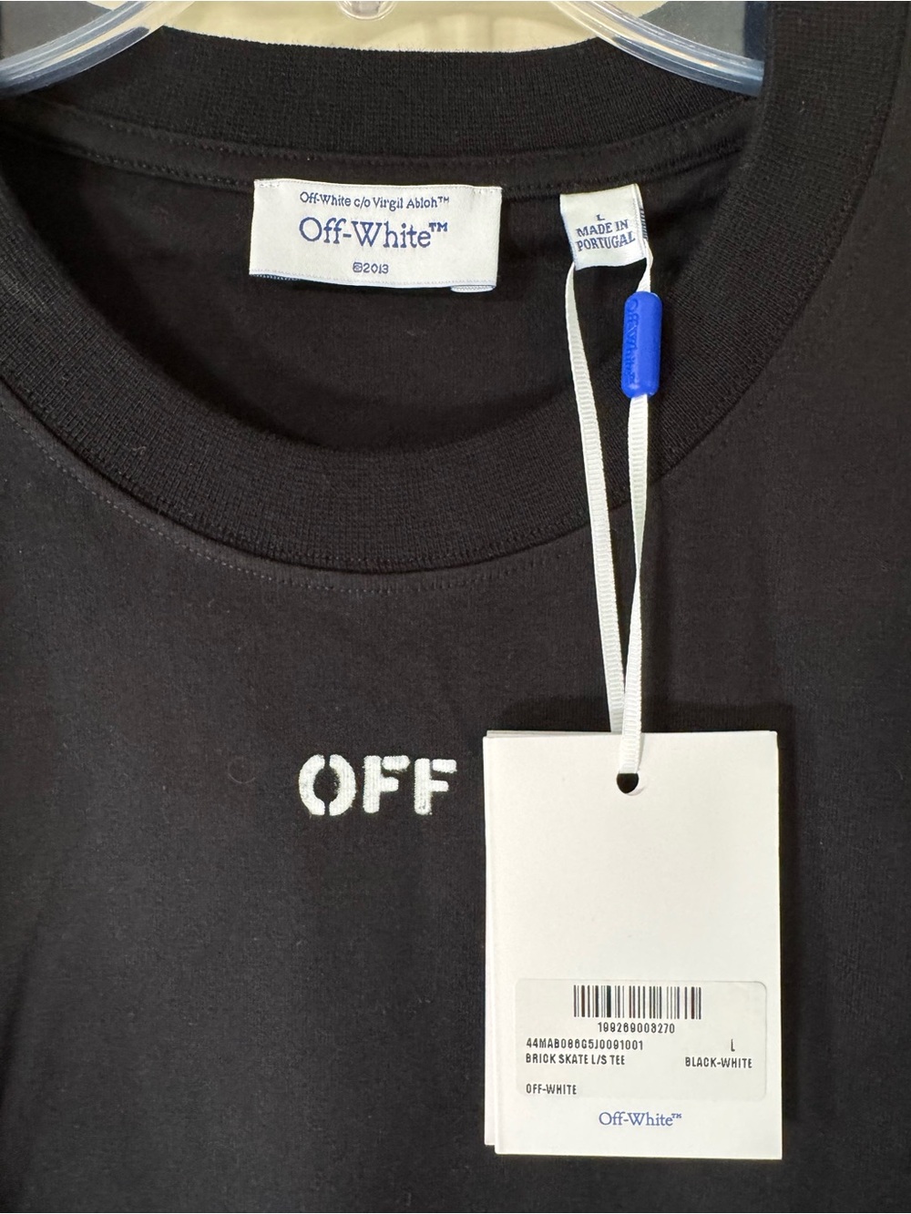 Off-White Men's Black 'OFF' Logo Crew Neck T-Shirt